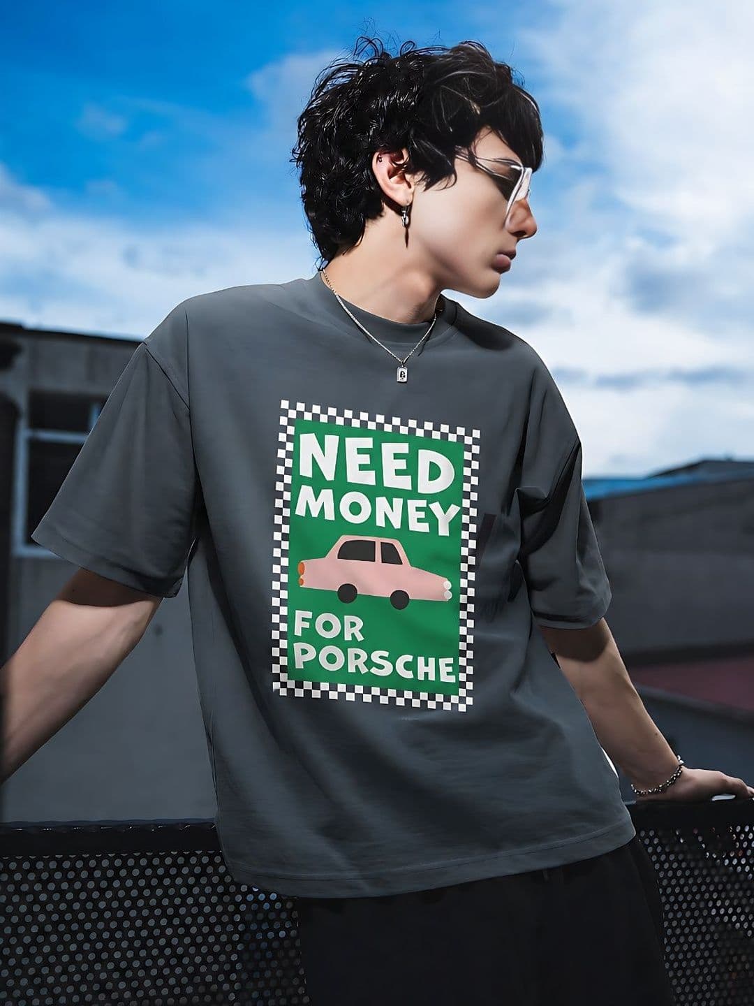 PRONK Men Oversized Graphic Printed T-shirt - view 1