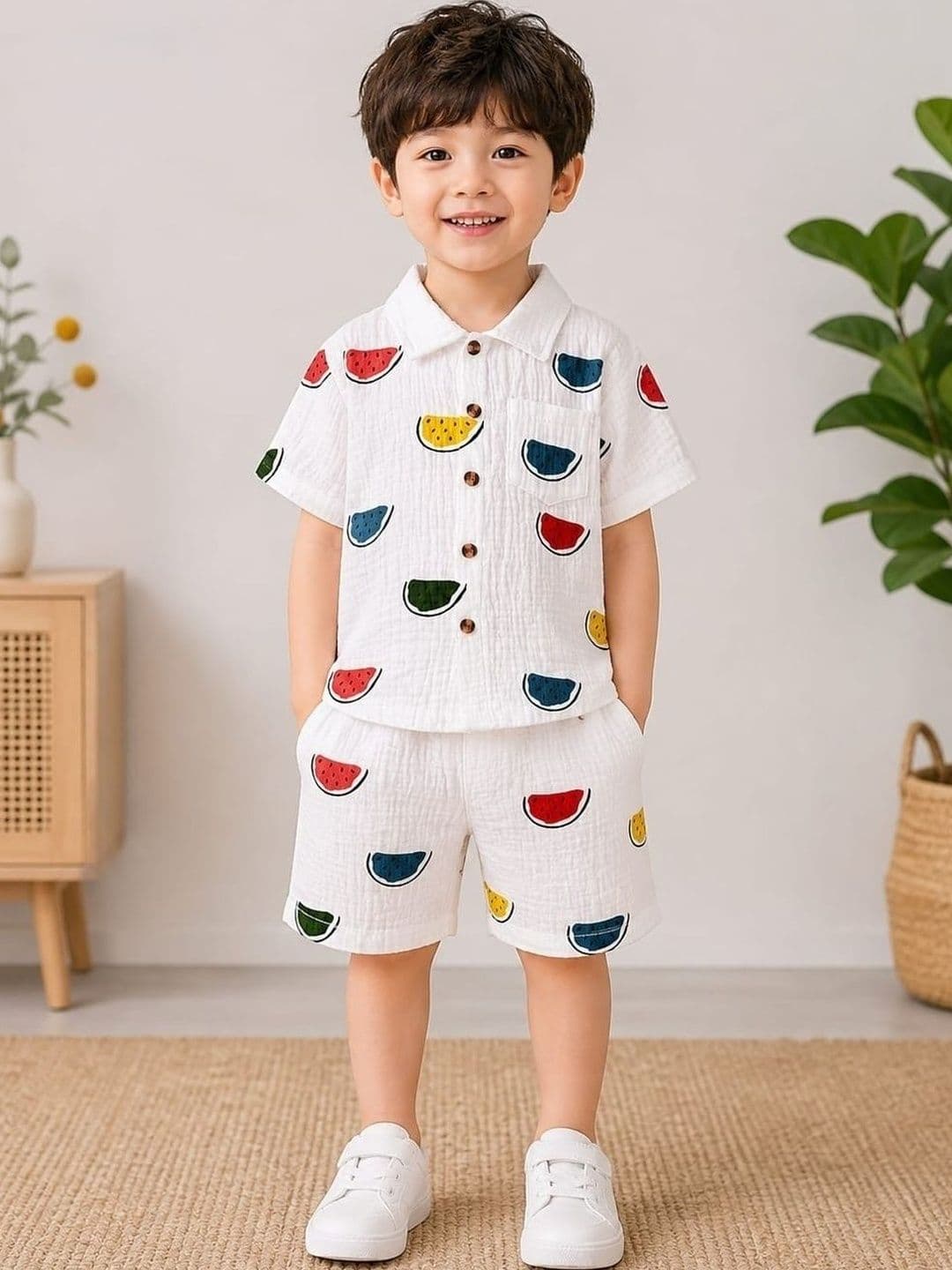 INDIASHAAT Printed Shirt with Shorts - view 1