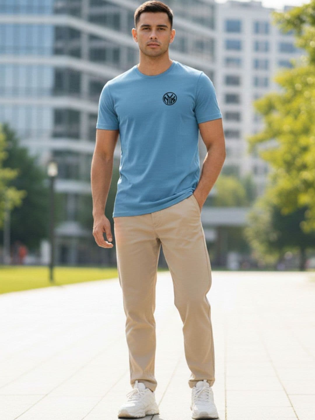 GENSTAR TRENDS Men Brand Logo Printed T-shirt - view 1