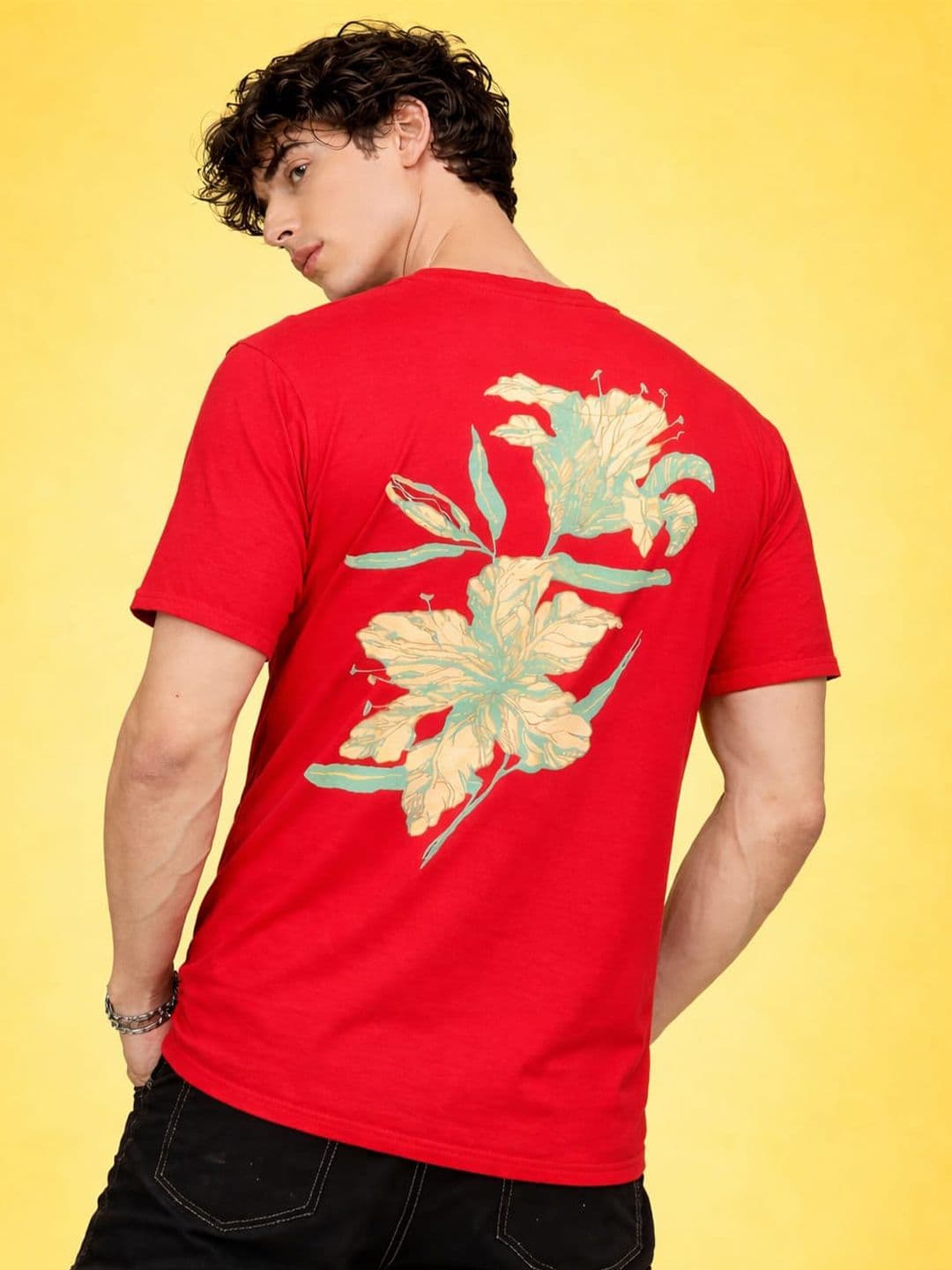 YELLOW TREE Men Floral Printed T-shirt - view 1
