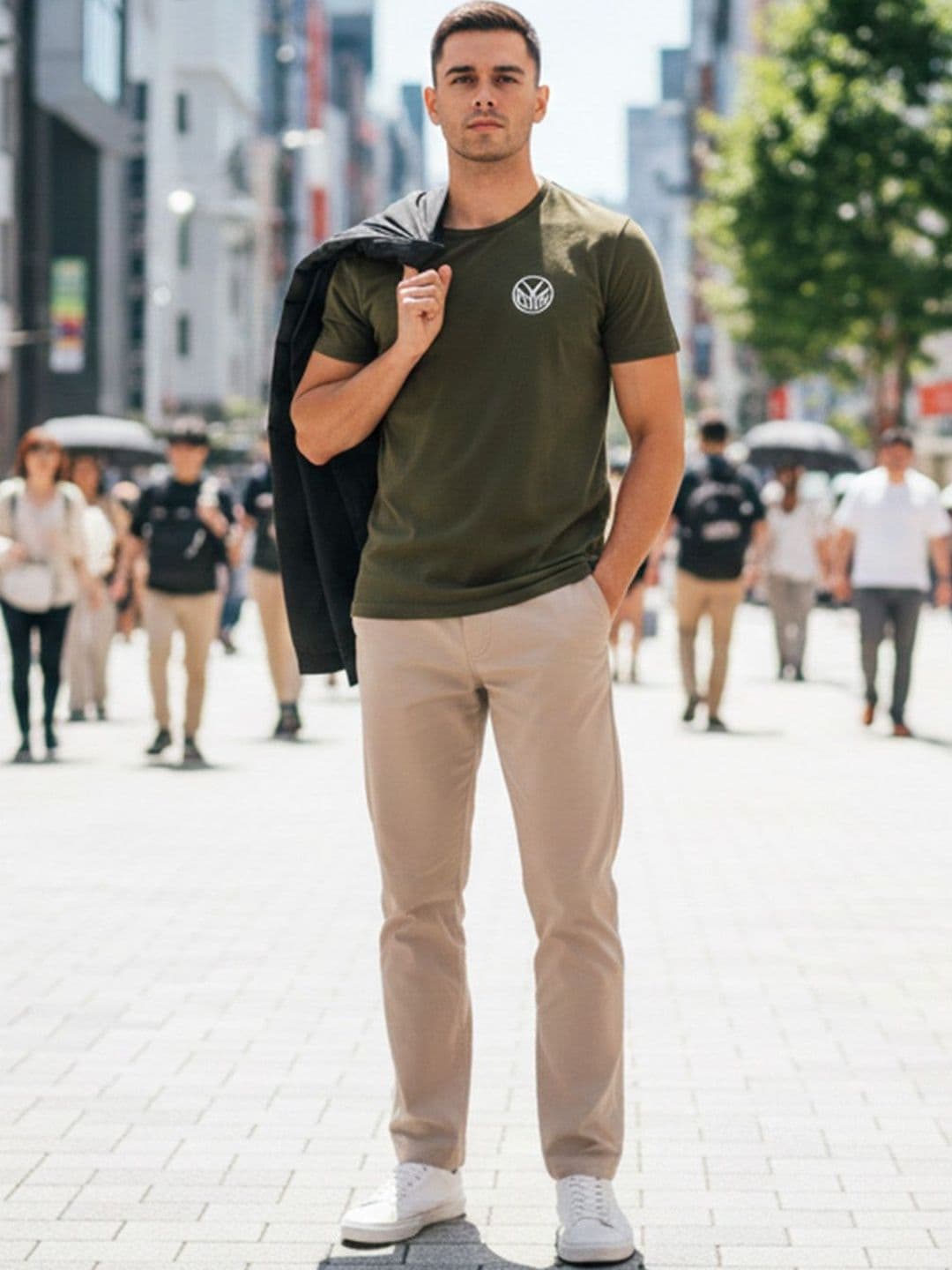 GENSTAR TRENDS Men Brand Logo Printed T-shirt - view 1
