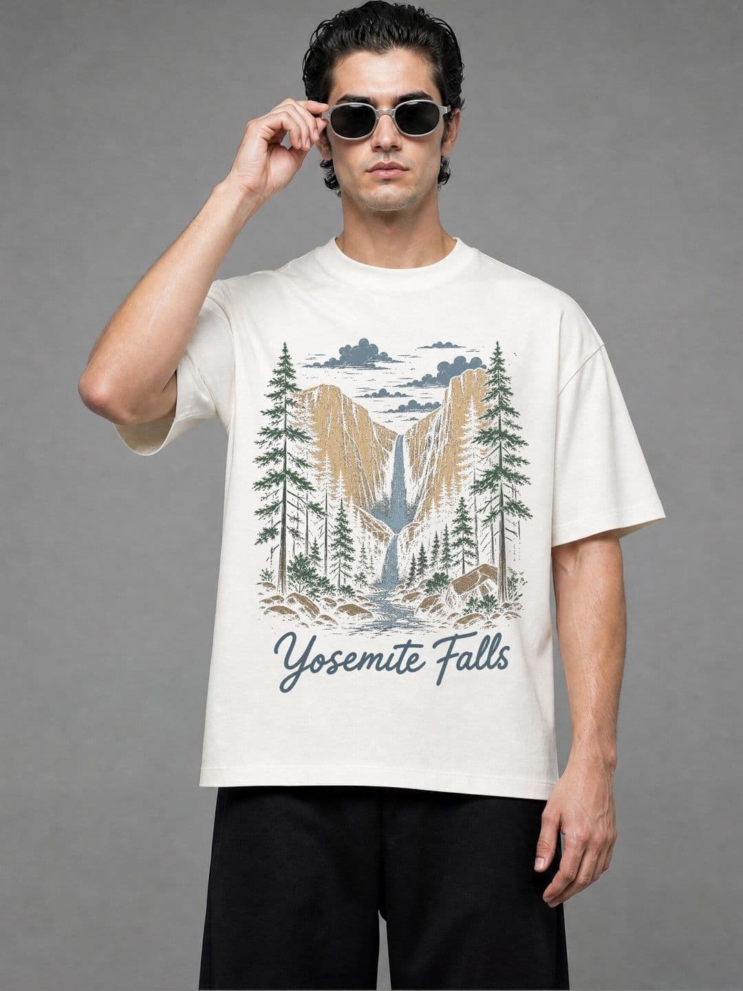 FARDA Unisex Printed Drop-Shoulder Sleeves T-shirt - view 1