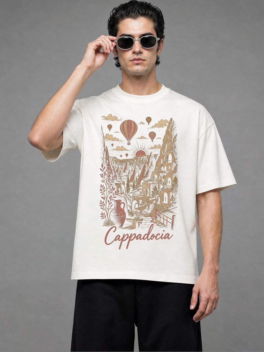 FARDA Unisex Printed Drop-Shoulder Sleeves T-shirt - view 1