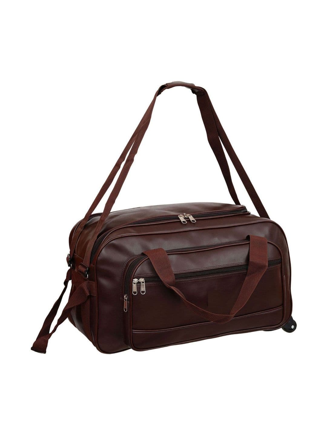 Hendygraph Leather Soft-Sided Duffel Trolley Bag - view 1