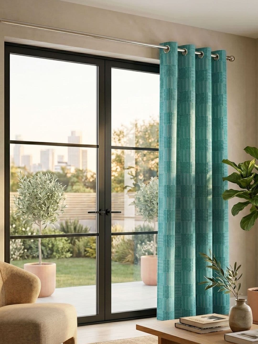 Saral Home Green Room Darkening Curtains and Sheers - view 1