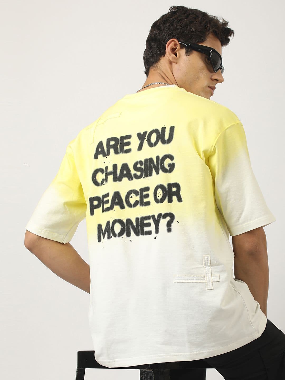 Maniac Men Typography Dyed Pockets T-shirt - view 1