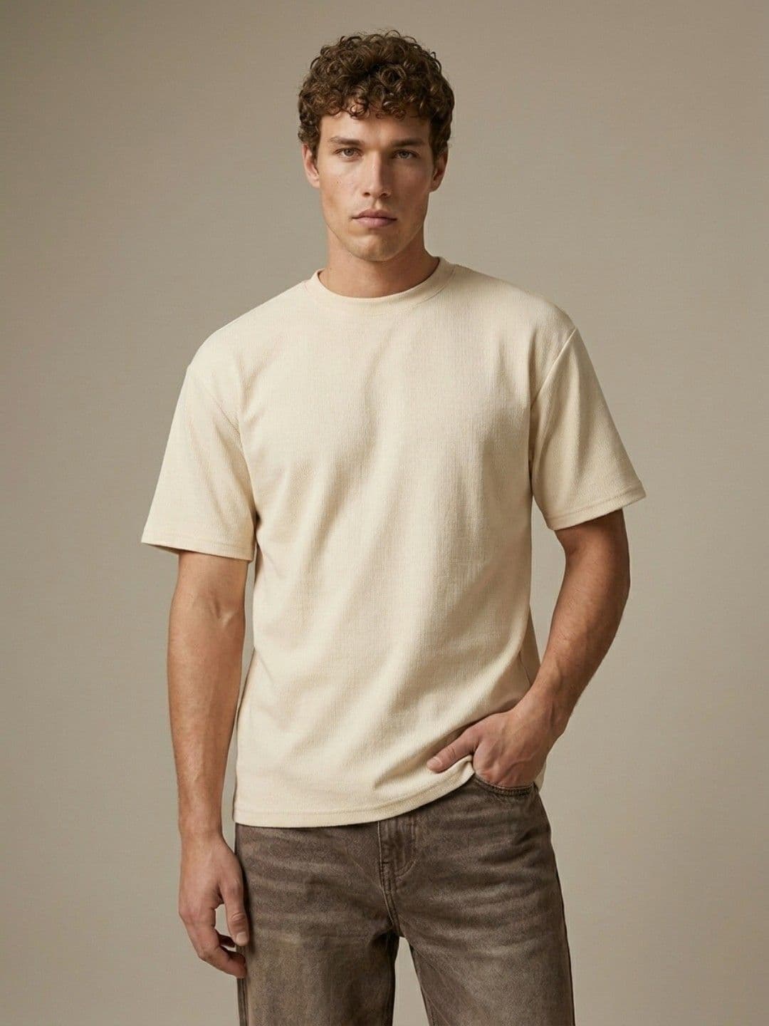 glitchez Drop-Shoulder Sleeves Relaxed Fit T-shirt - view 1