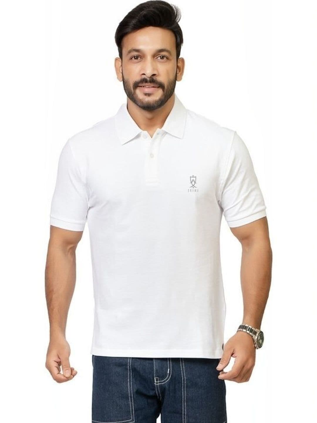 JEIRI Men Brand Logo Polo Collar T-shirt - view 1