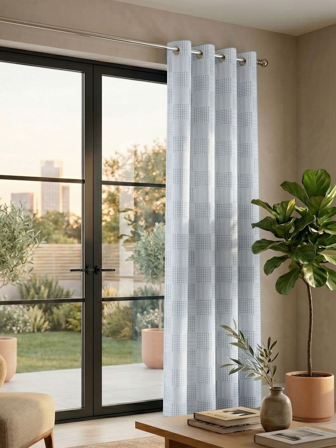 Saral Home Grey Room Darkening Curtains and Sheers - view 1