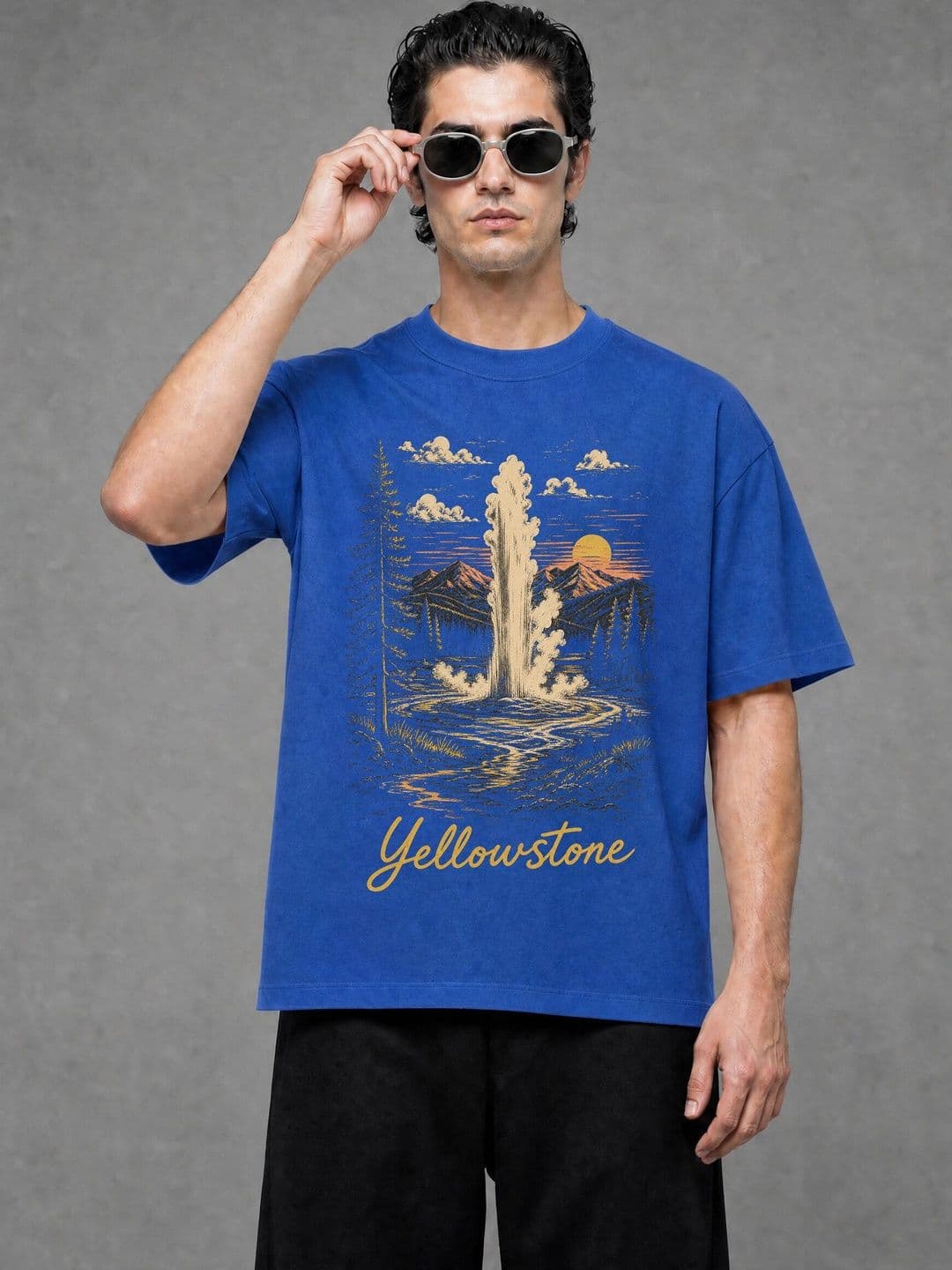 FARDA Unisex Printed Drop-Shoulder Sleeves T-shirt - view 1