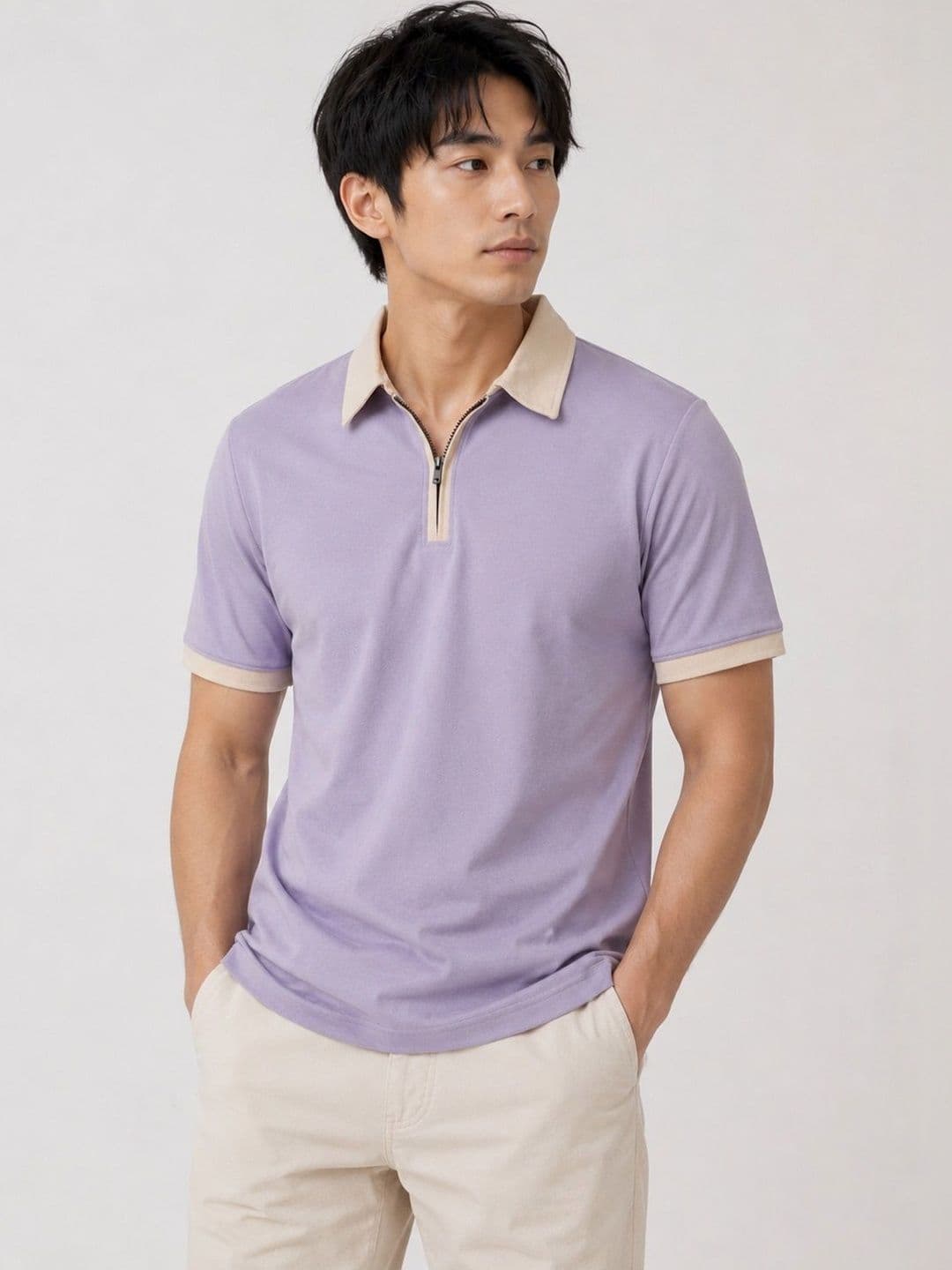 SZN Men Polo Collar Slim Fit T-shirt - view 1