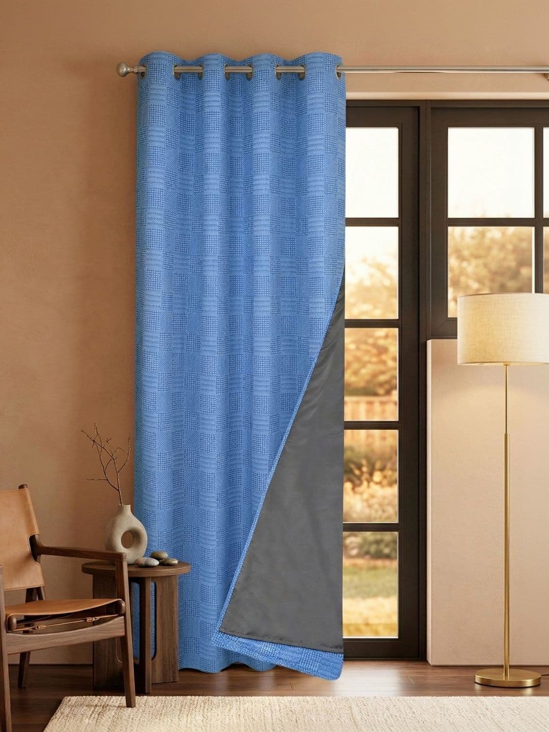 Saral Home Blue Black Out Curtains and Sheers - view 1