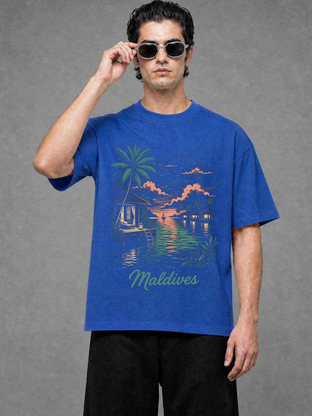 FARDA Unisex Printed Drop-Shoulder Sleeves T-shirt - view 1