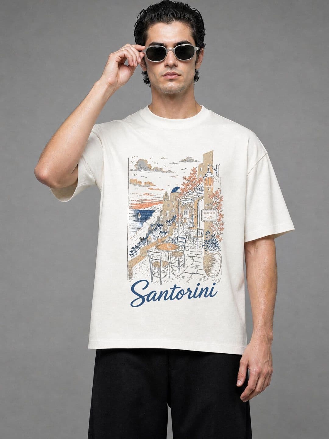 FARDA Unisex Printed Drop-Shoulder Sleeves T-shirt - view 1