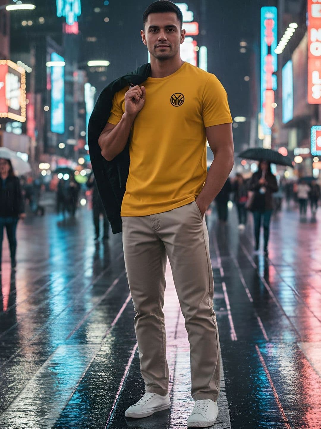 GENSTAR TRENDS Men Brand Logo Printed T-shirt - view 1