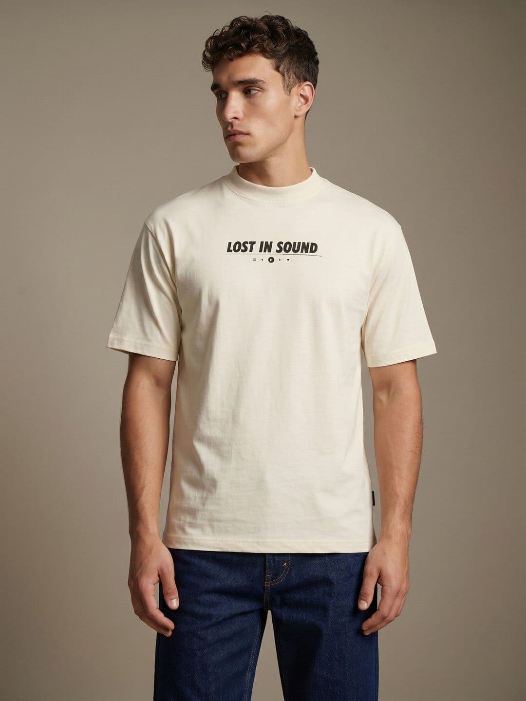 glitchez Typography Printed Relaxed Fit T-shirt - view 1