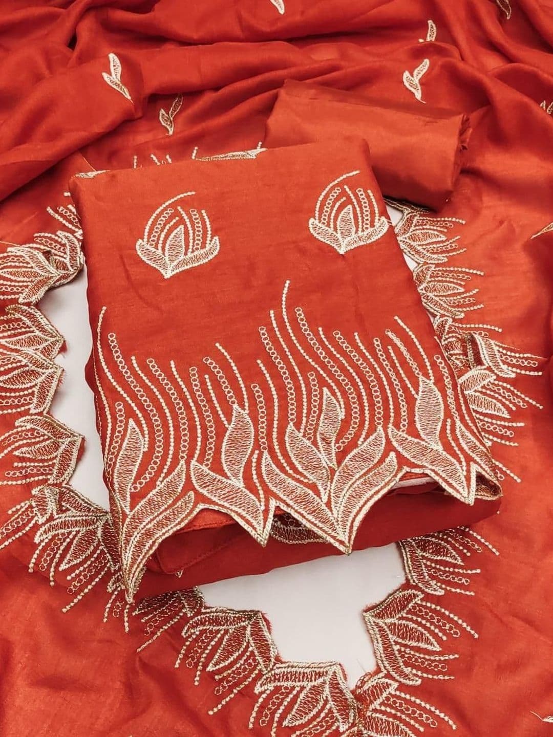 Rangtulika Ethnics Embroidered Unstitched Dress Material - view 1