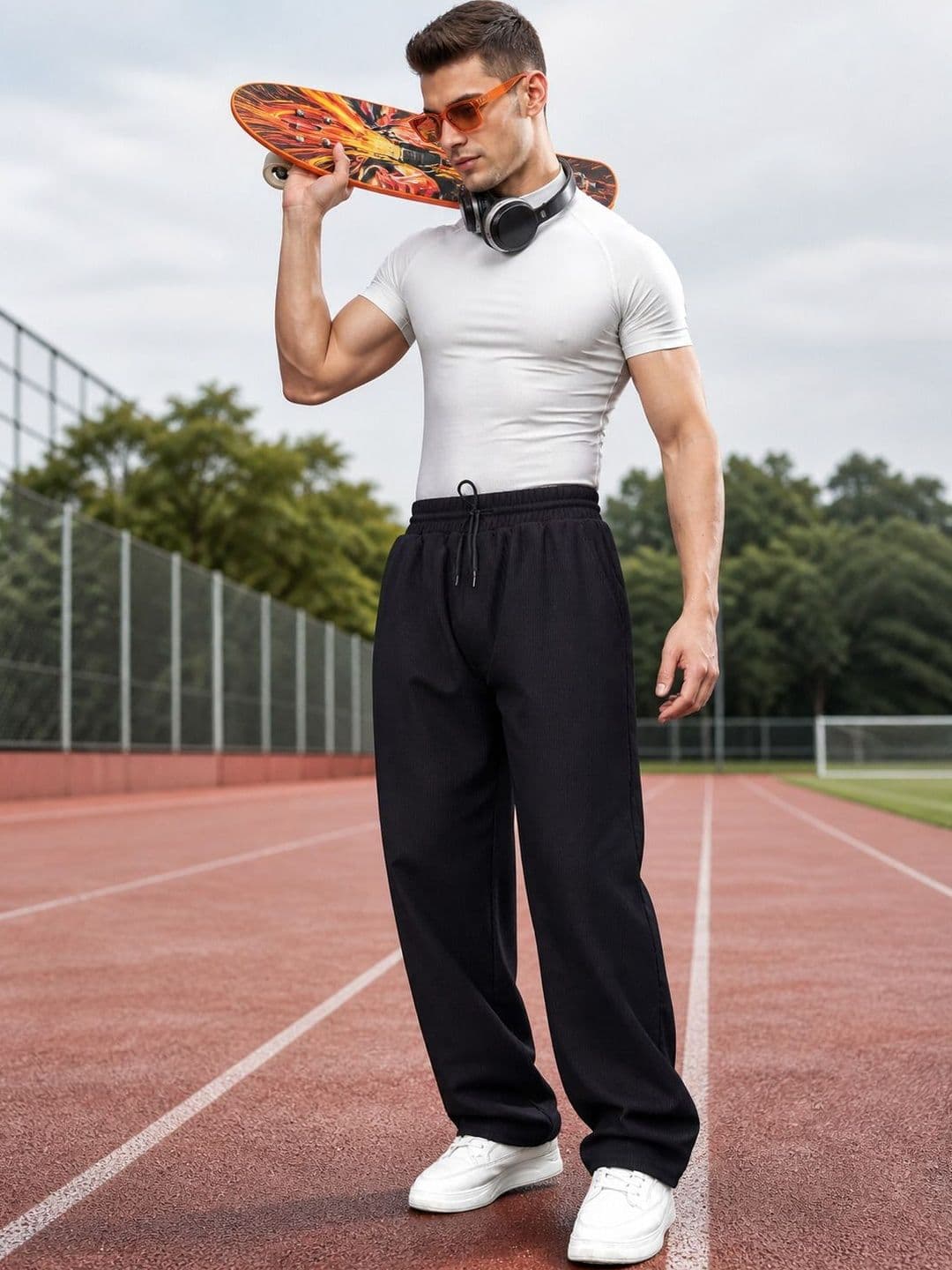 SZN Men Regular Fit Textured Training Track Pants - view 1
