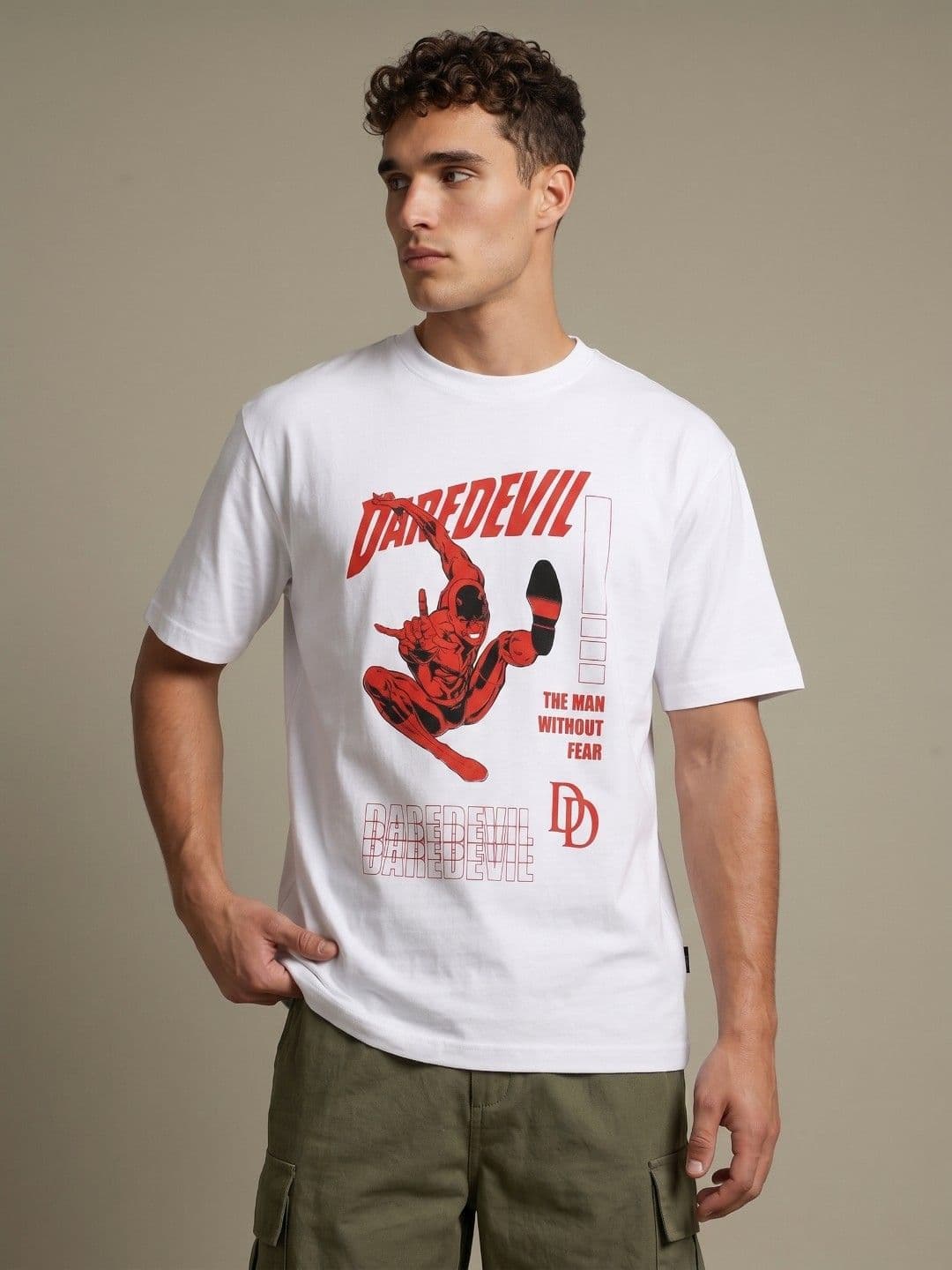 glitchez Relaxed Fit Dare Devil Printed T-shirt - view 1