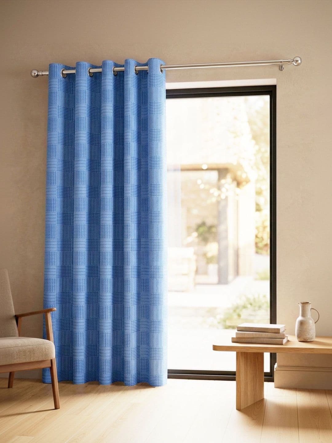 Saral Home Blue Room Darkening Curtains and Sheers - view 1