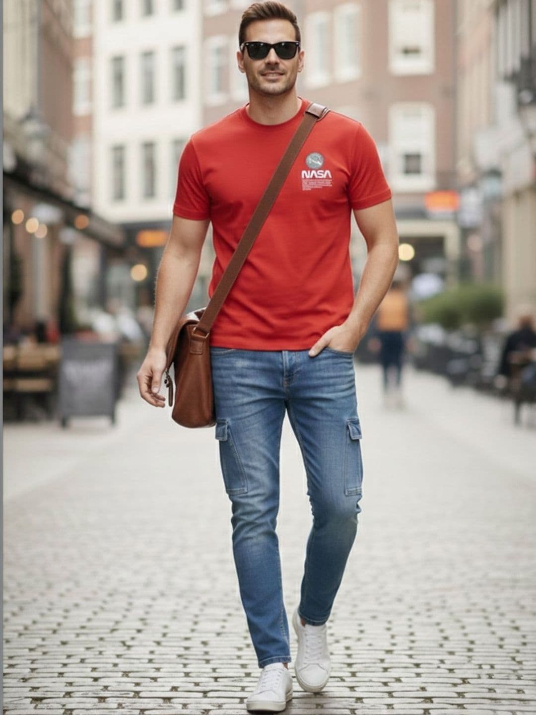 GENSTAR TRENDS Men Brand Logo Printed T-shirt - view 1