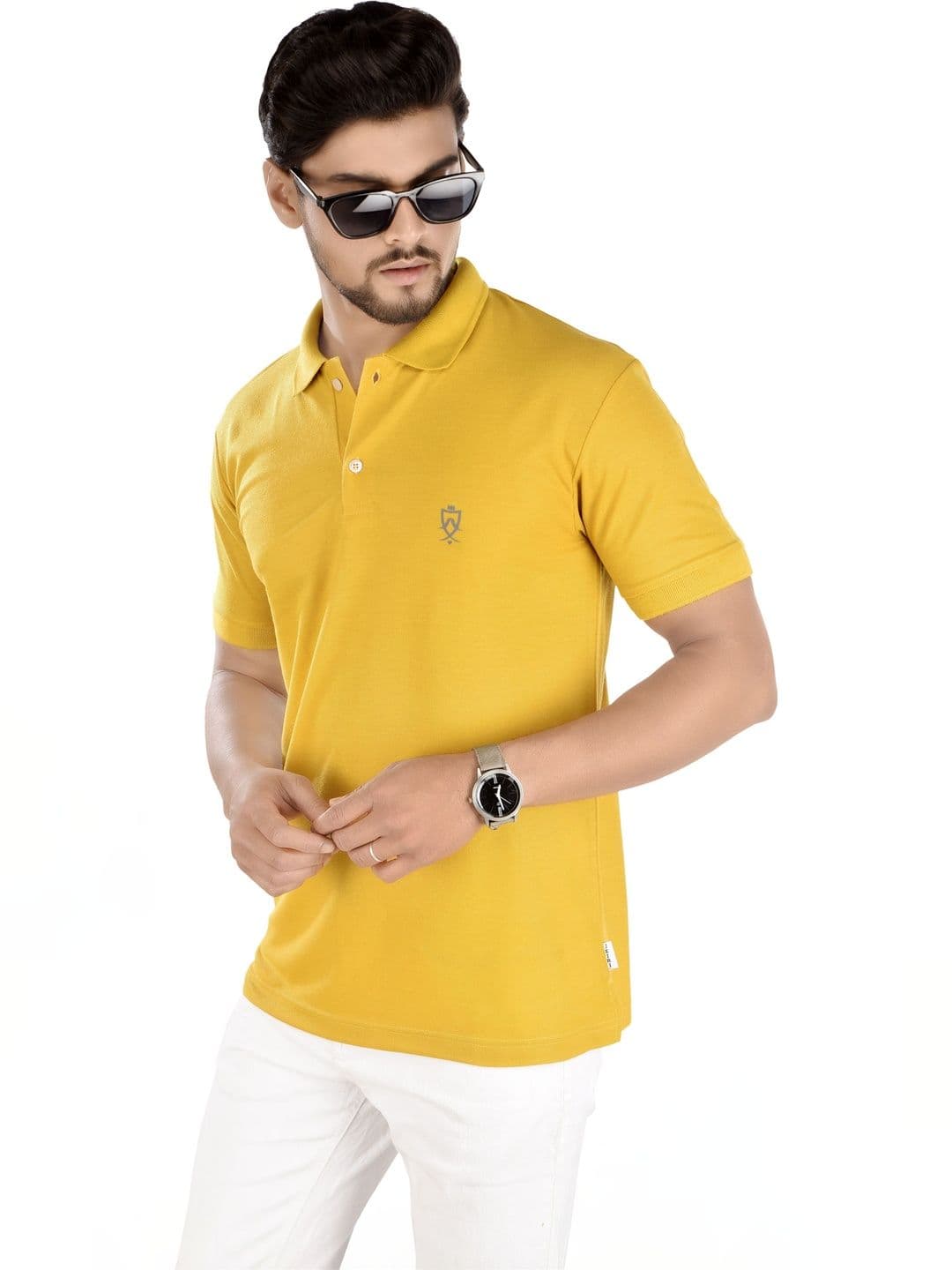 JEIRI Men Brand Logo Polo Collar T-shirt - view 1