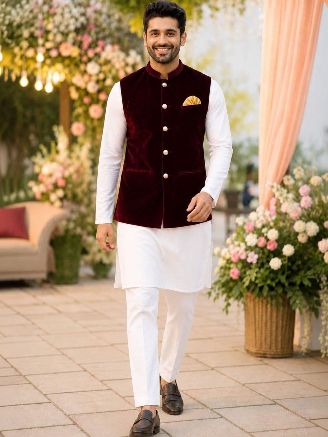 House of Pataudi Velvet Nehru Jackets - view 1
