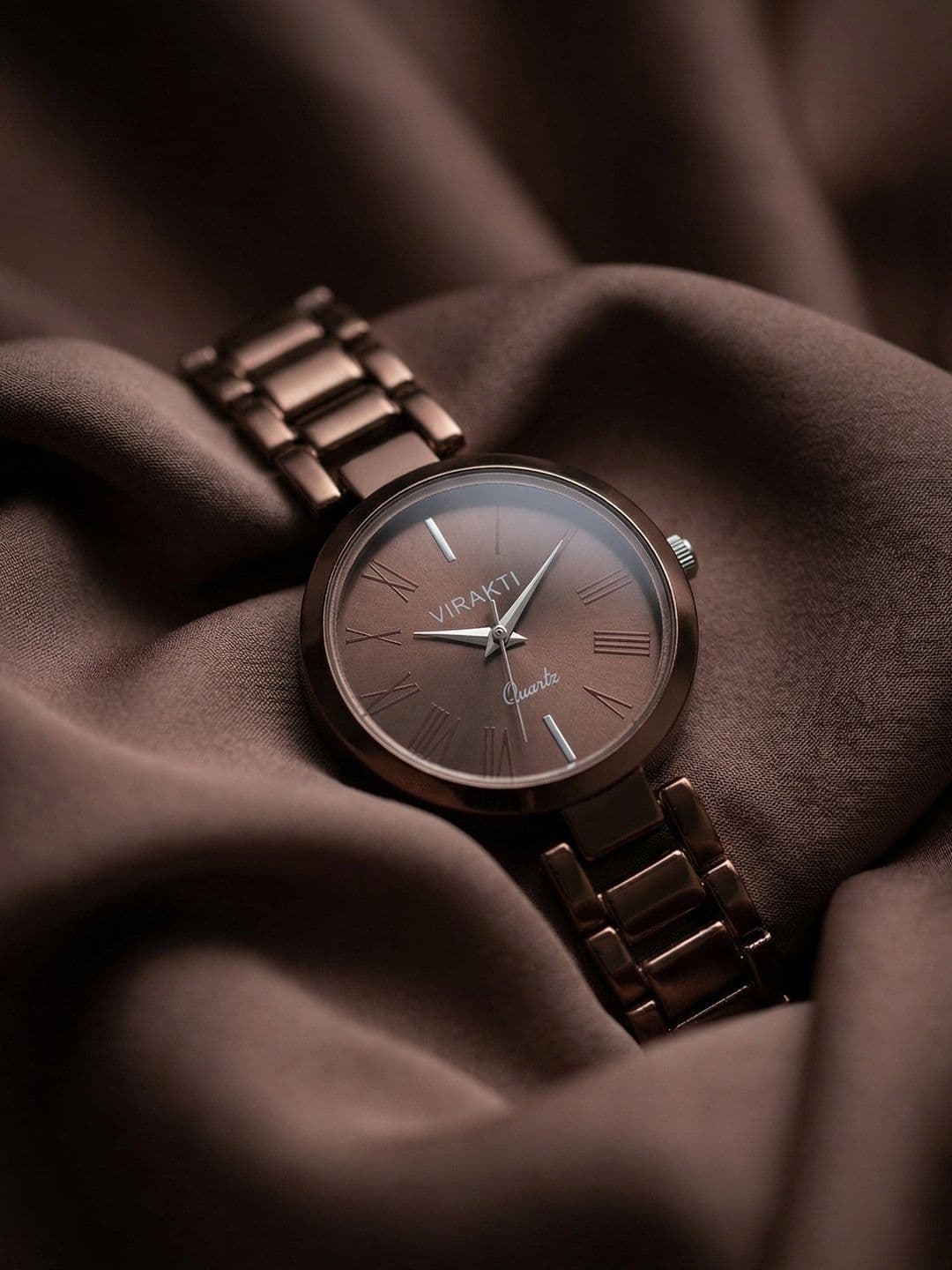 VIRAKTI Women Brass Dial & Bracelet Style Straps Analogue Watch SAT-08-BROWN-V-01 VIR - view 1