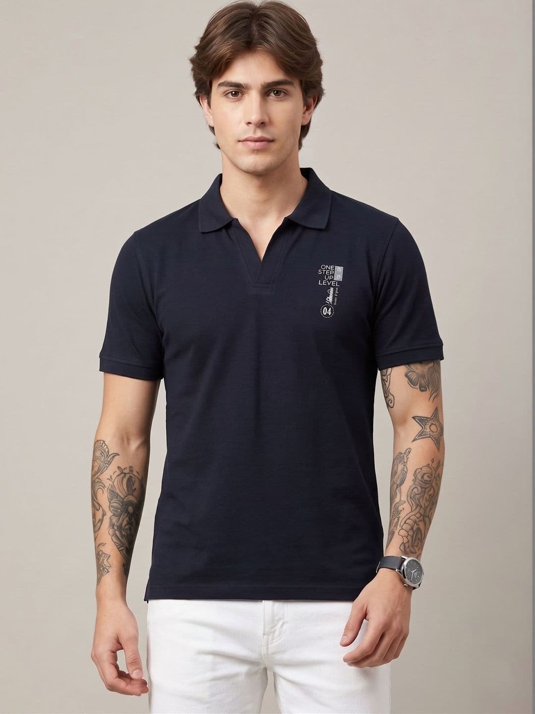 SANDPIPER Men Typography Printed Polo Collar Pockets T-shirt - view 1