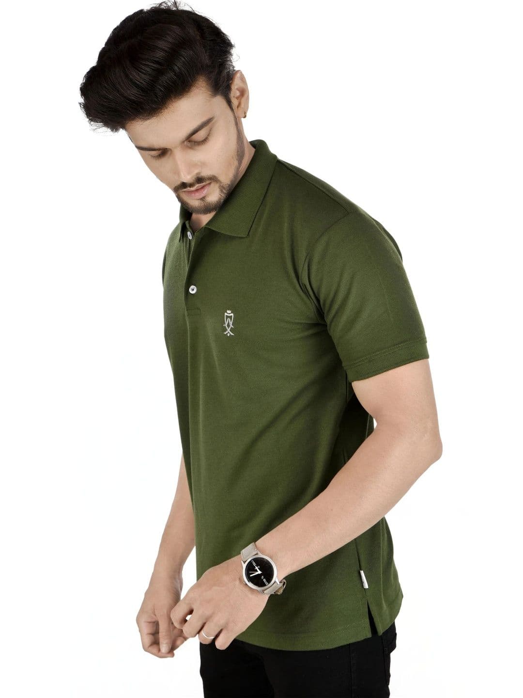 JEIRI Men Brand Logo Polo Collar T-shirt - view 1