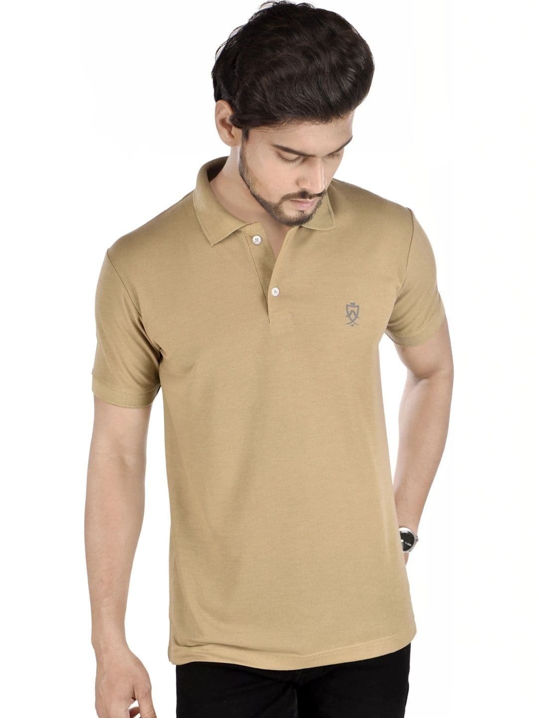 JEIRI Men Brand Logo Polo Collar T-shirt - view 1