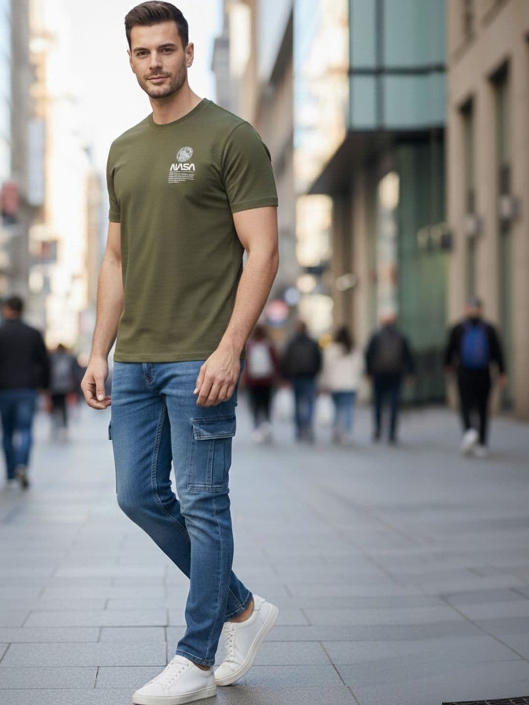 GENSTAR TRENDS Men Brand Logo Printed T-shirt - view 1