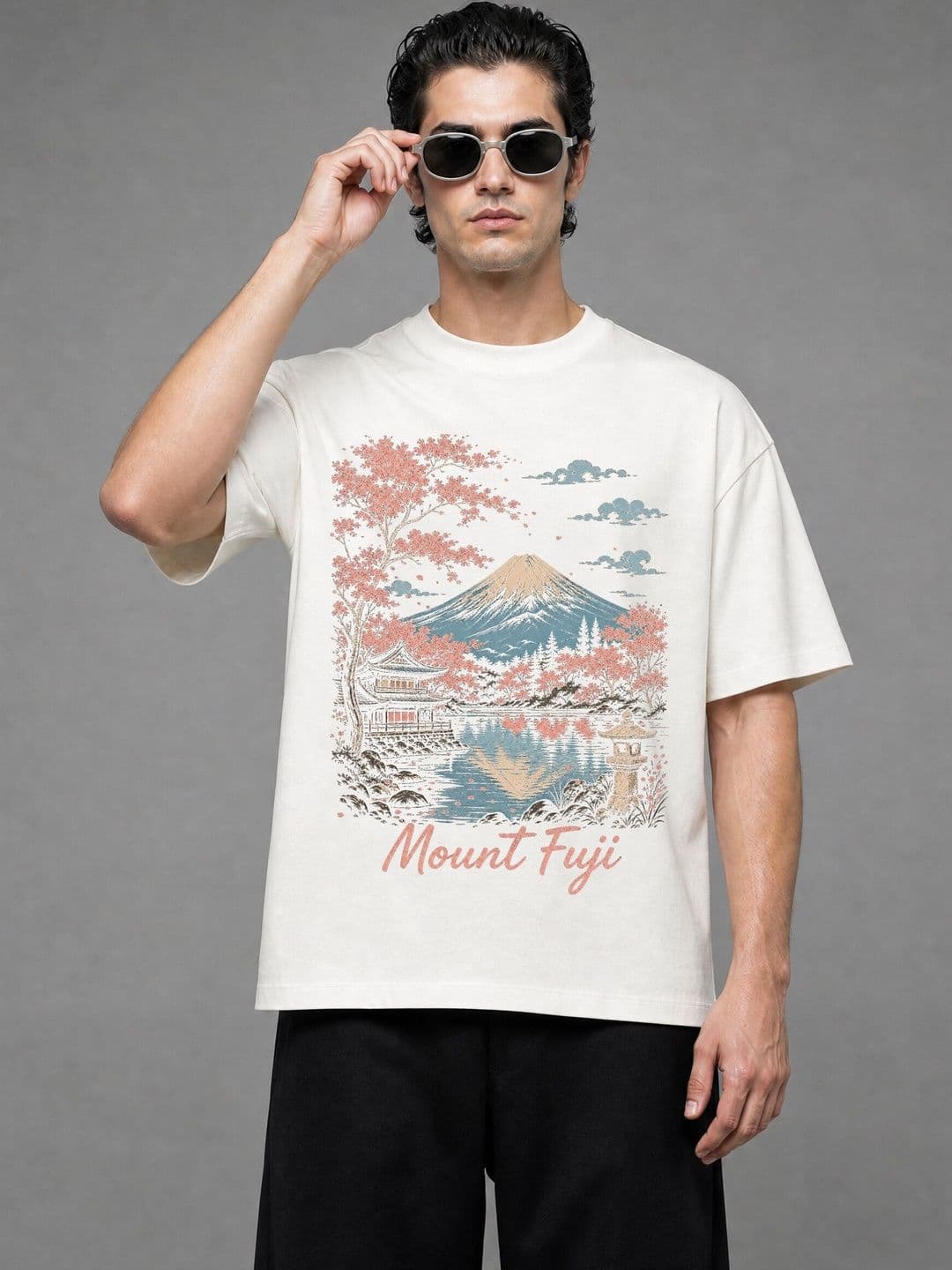 FARDA Unisex Printed Drop-Shoulder Sleeves T-shirt - view 1