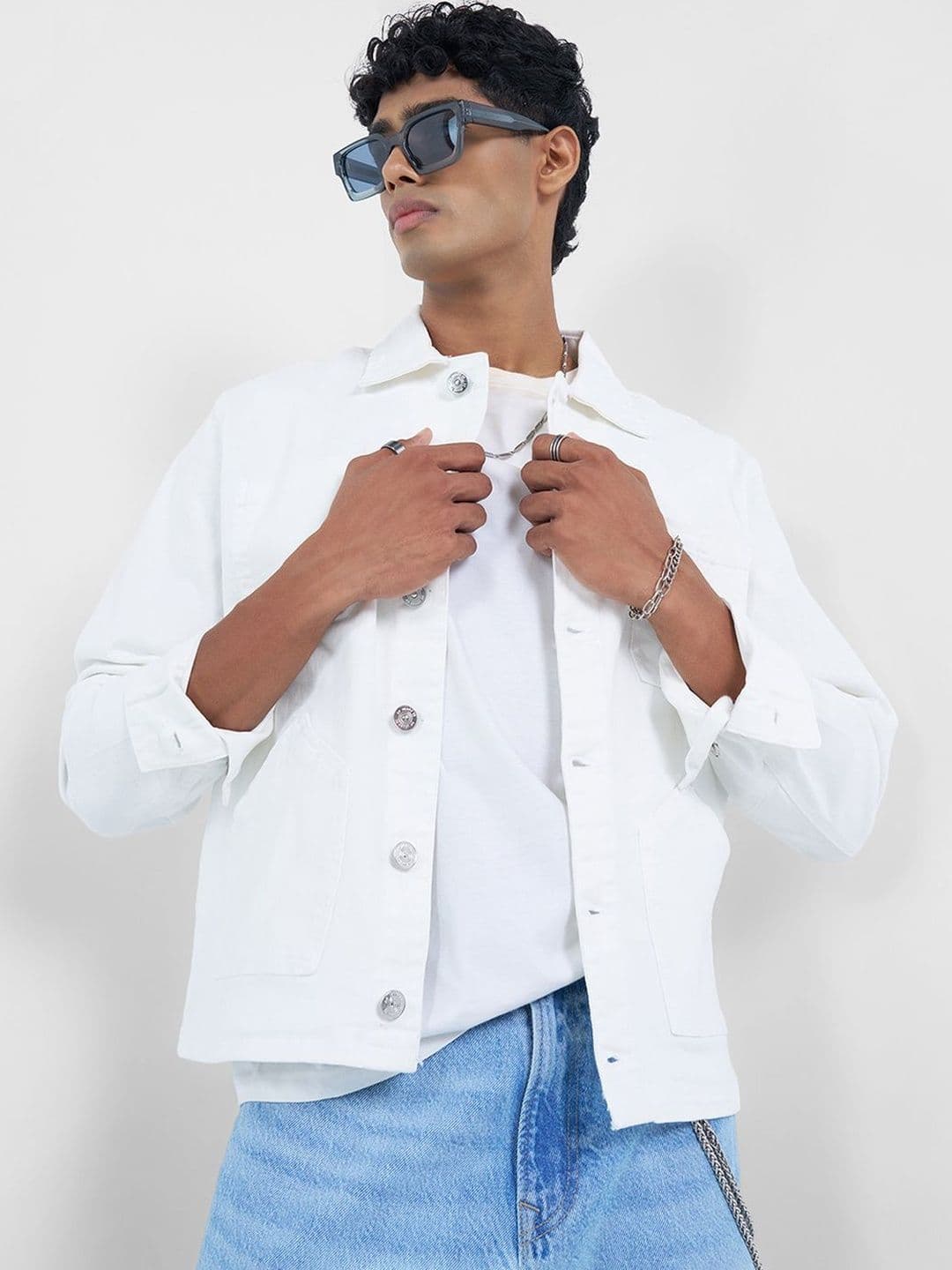 SF JEANS by Pantaloons Men Denim Jacket - view 1