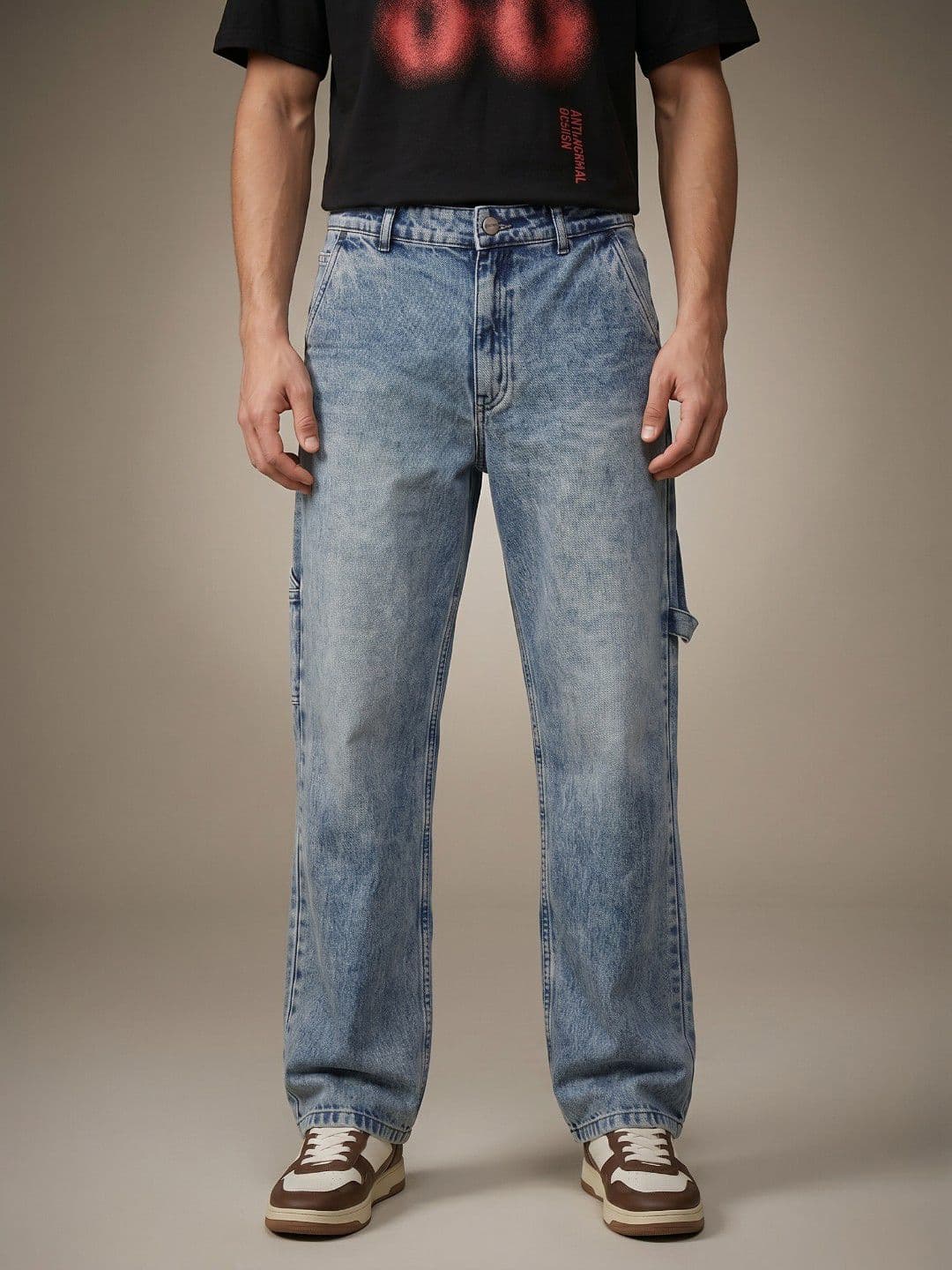 glitchez Men Straight Fit Heavy Fade Jeans - view 1