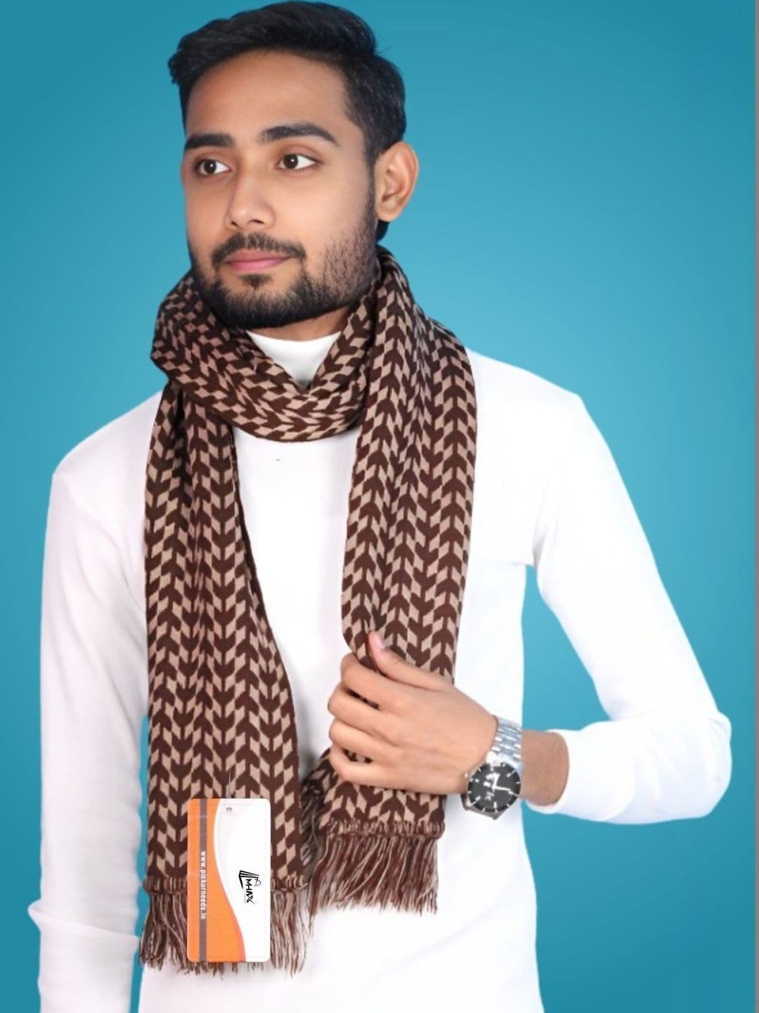 MHAX Men Patterned Merino Wool Mufflers - view 1