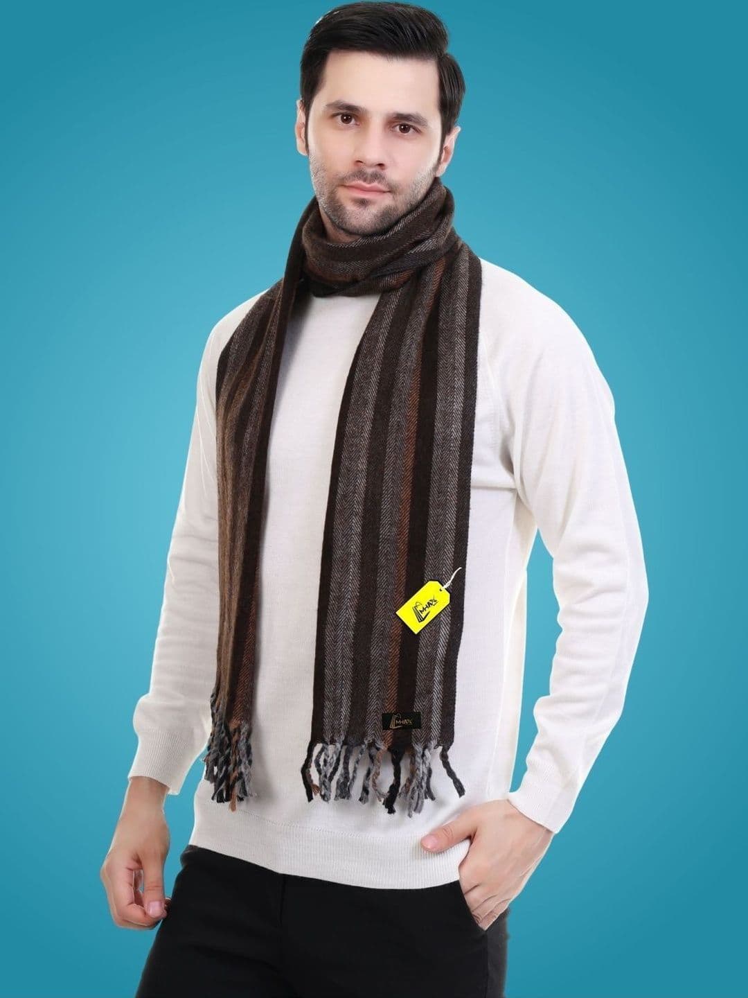 MHAX Men Striped Merino Wool Mufflers - view 1