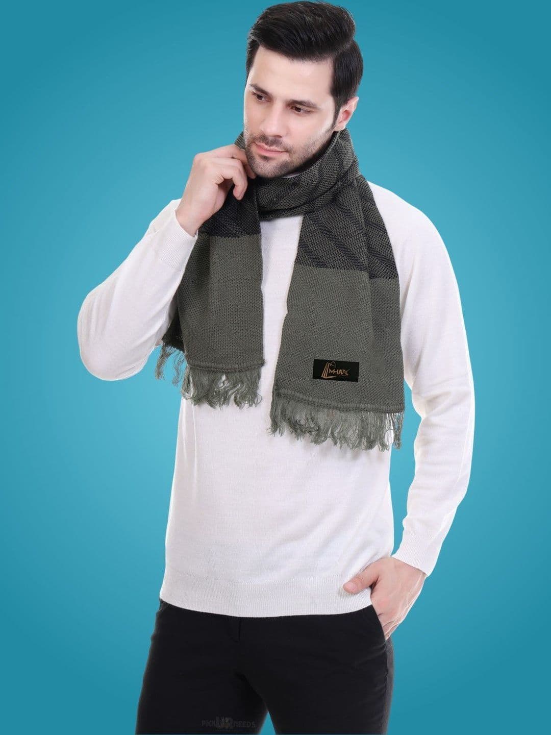 MHAX Men Patterned Merino Wool Mufflers - view 1