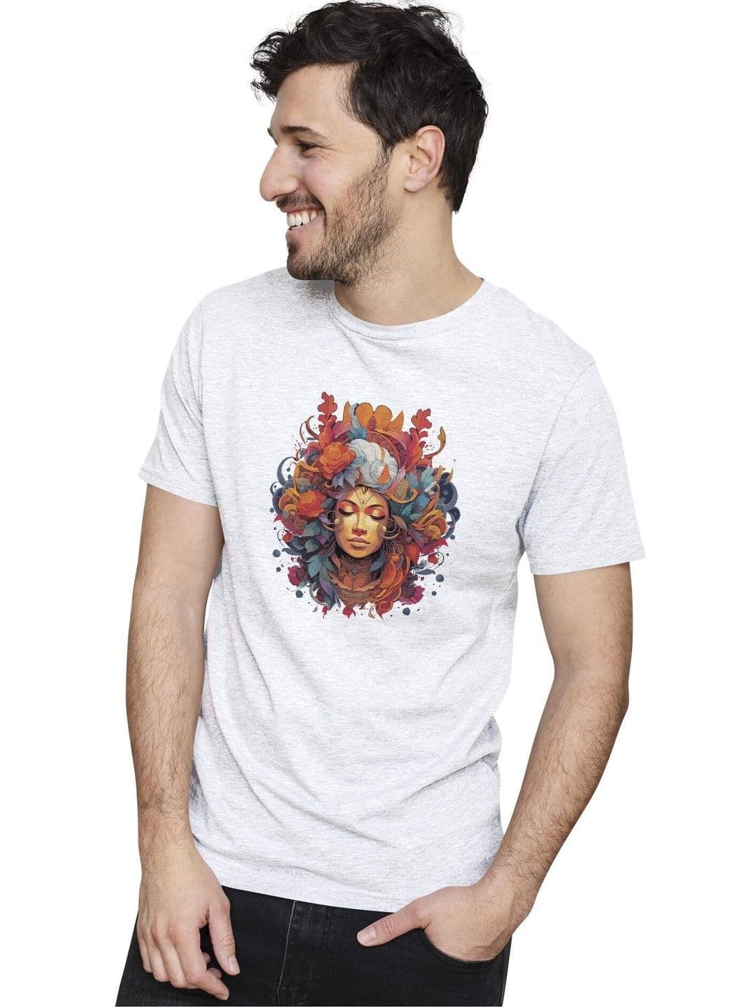 Dezin Men Printed Pure Cotton T-shirt - view 1
