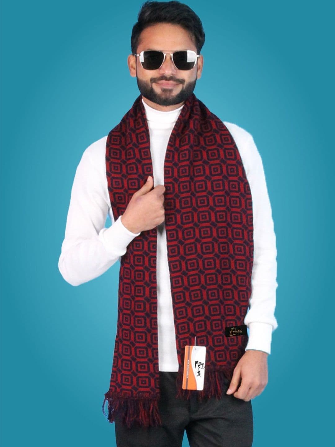 MHAX Men Patterned Merino Wool Mufflers - view 1