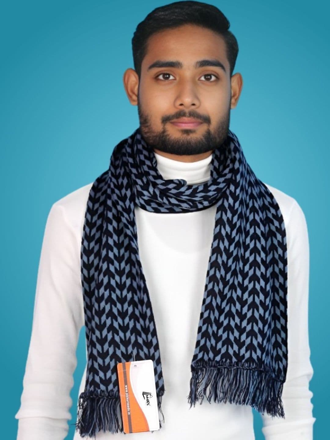MHAX Men Patterned Merino Wool Mufflers - view 1
