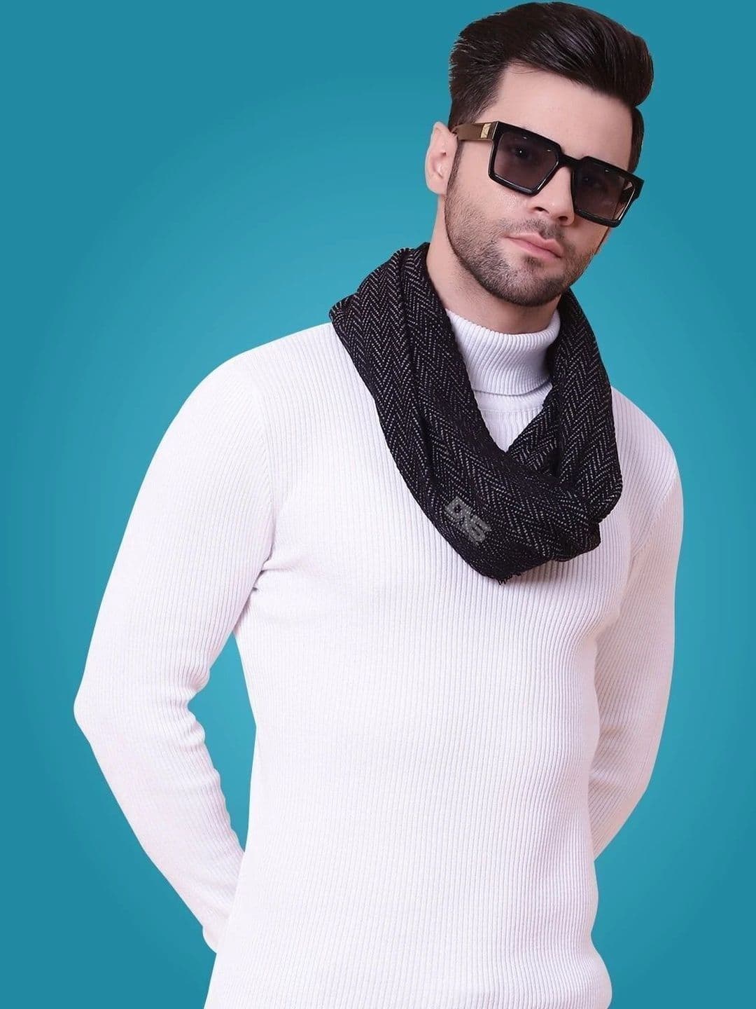 MHAX Men Patterned Merino Wool Mufflers - view 1