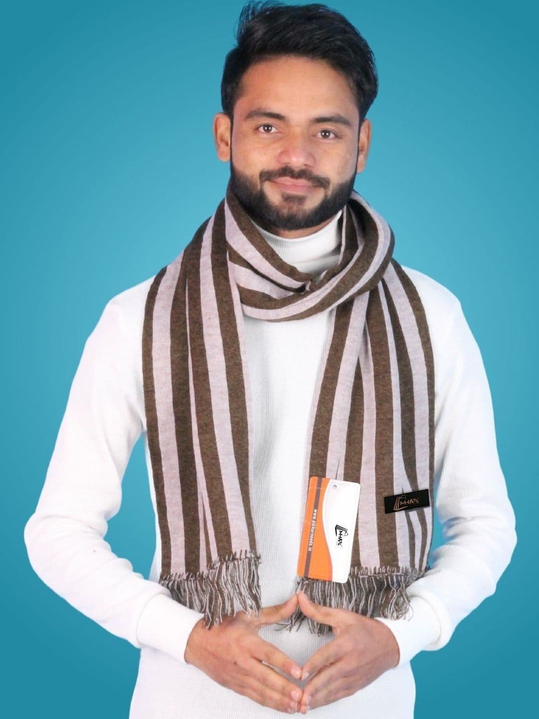 MHAX Men Striped Merino Wool Mufflers - view 1
