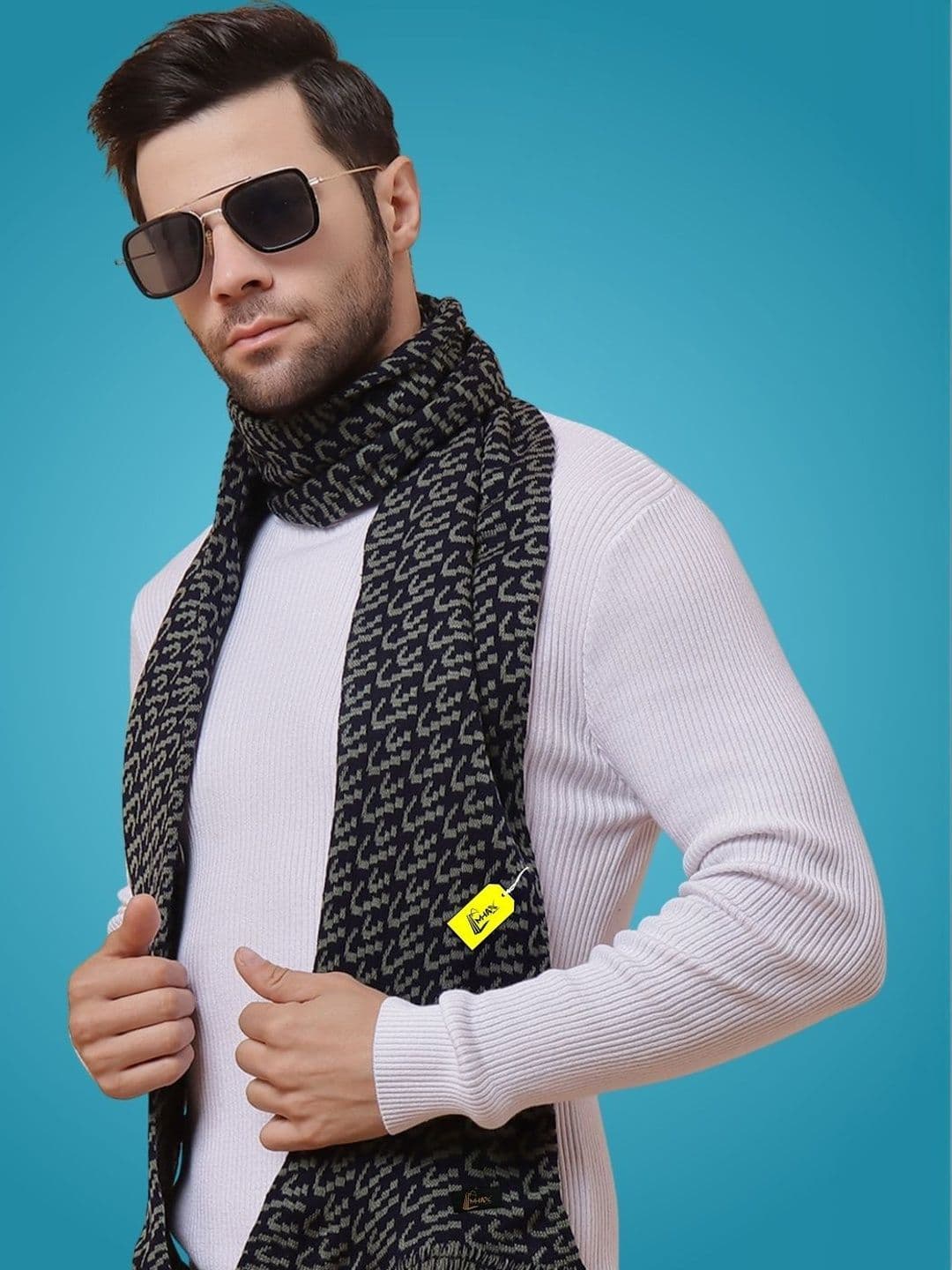 MHAX Men Patterned Merino Wool Mufflers - view 1