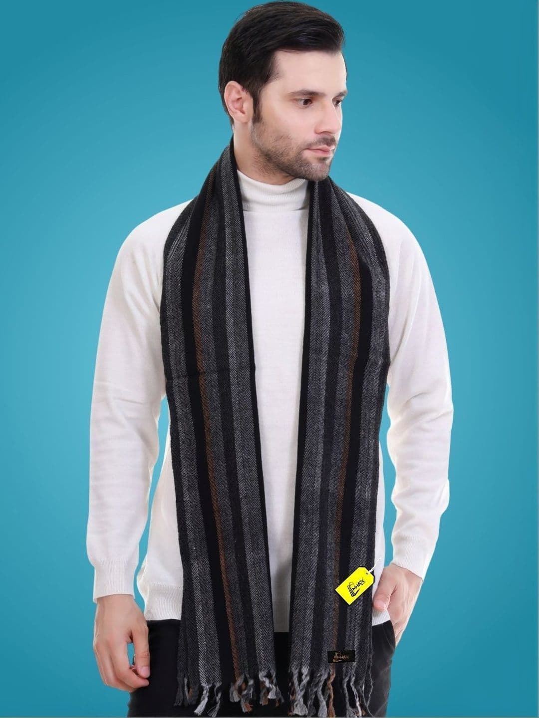 MHAX Men Striped Merino Wool Mufflers - view 1
