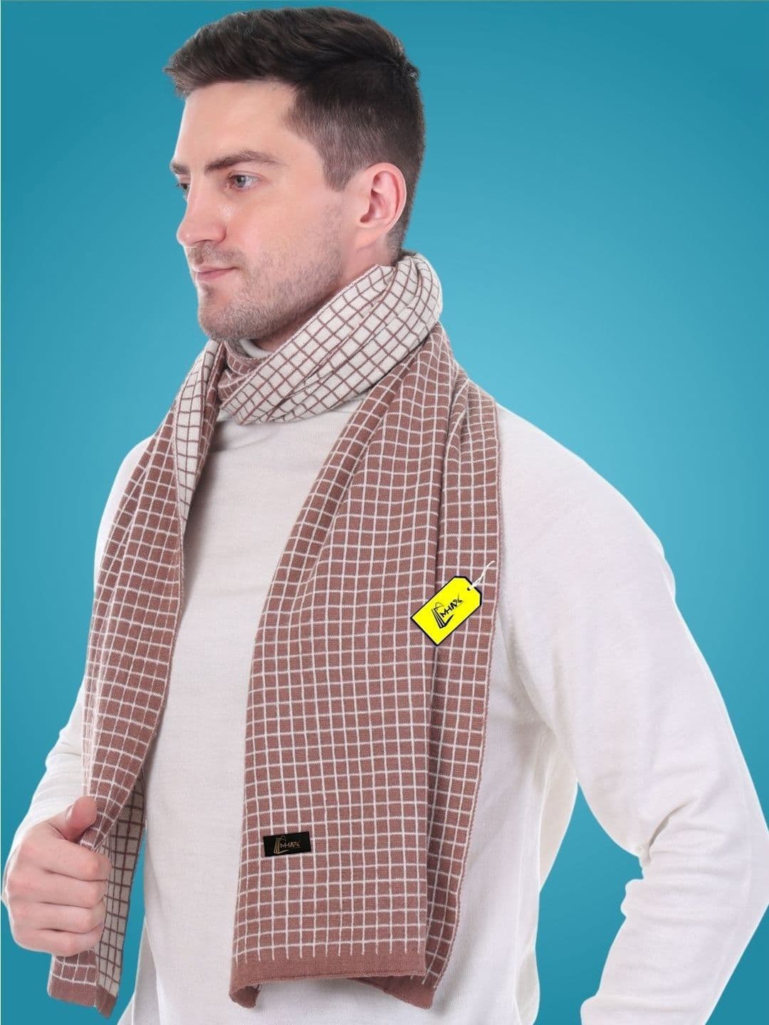 MHAX Men Checked Merino Wool Mufflers - view 1