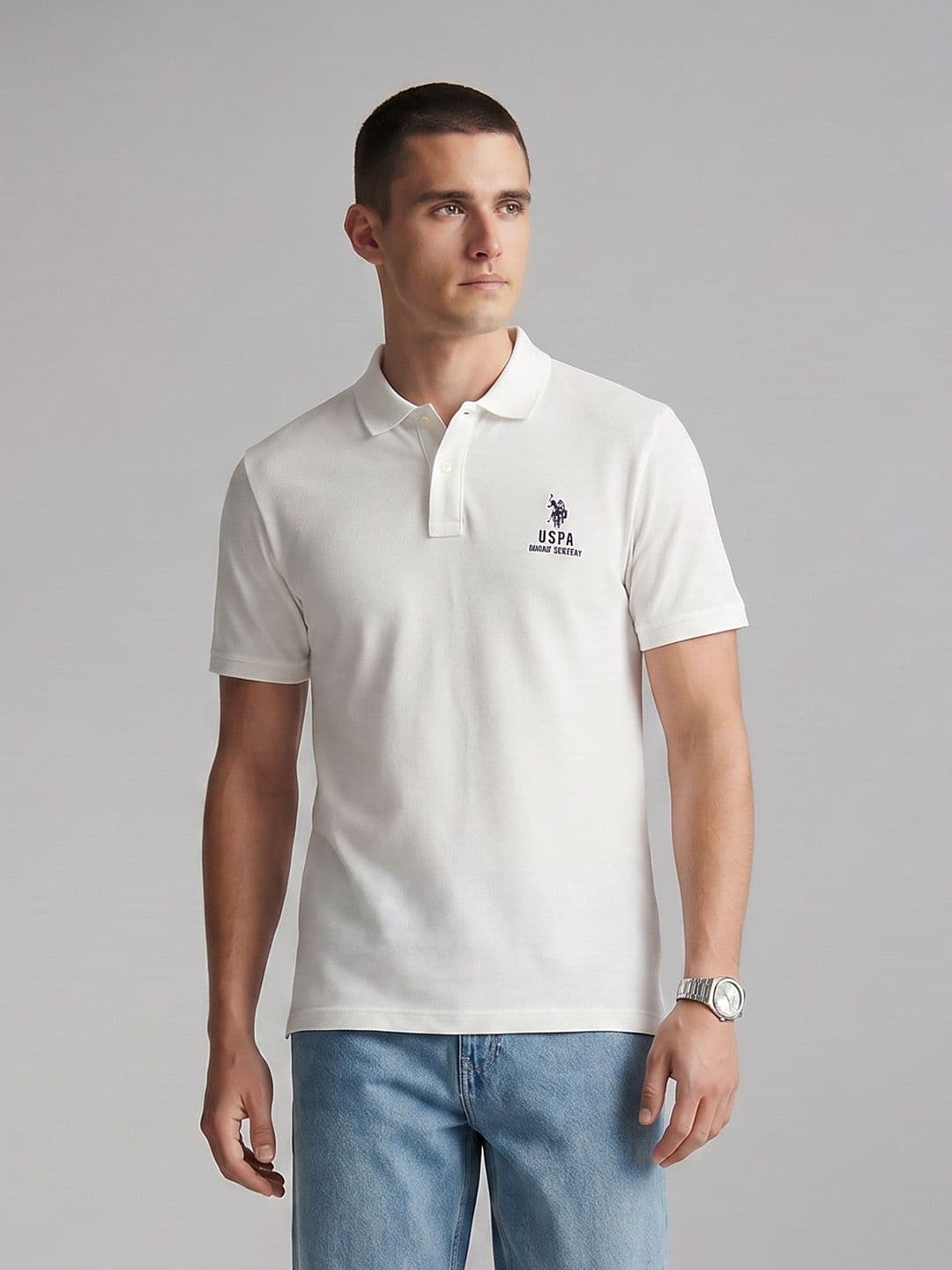 U.S. Polo Assn. Denim Co. Cotton Polo Collar Slim-Fit T-shirt - view 1