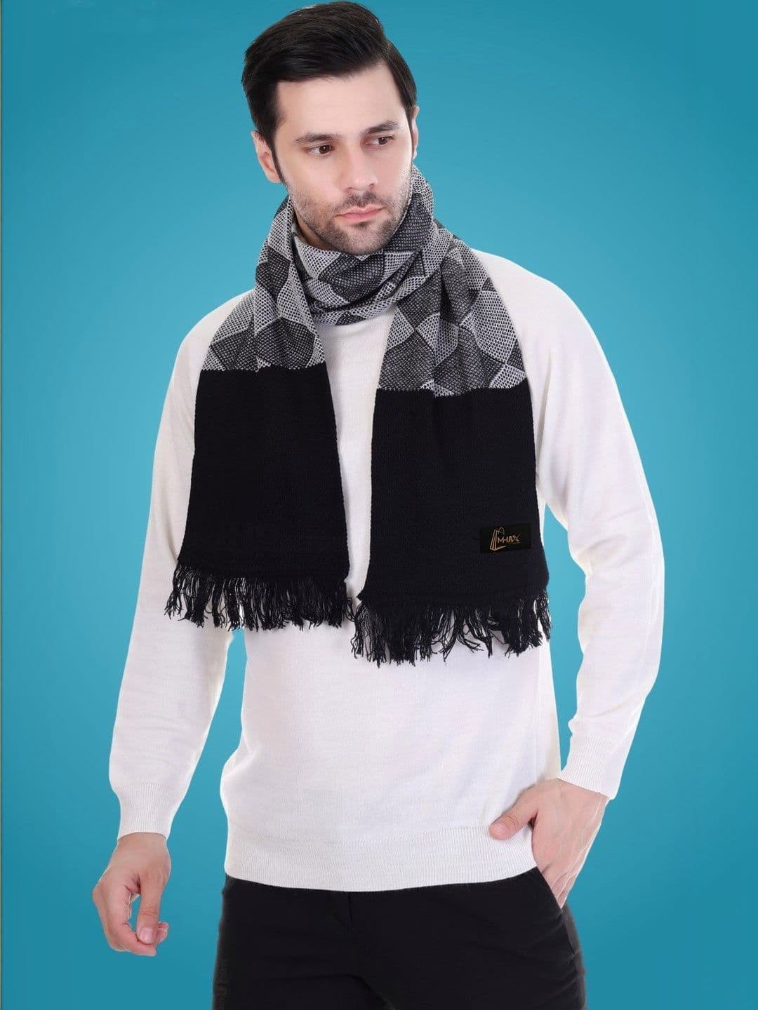 MHAX Men Patterned Merino Wool Mufflers - view 1