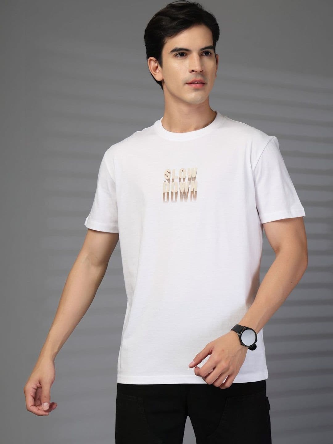 KLOUE Men Typography Printed T-shirt - view 1