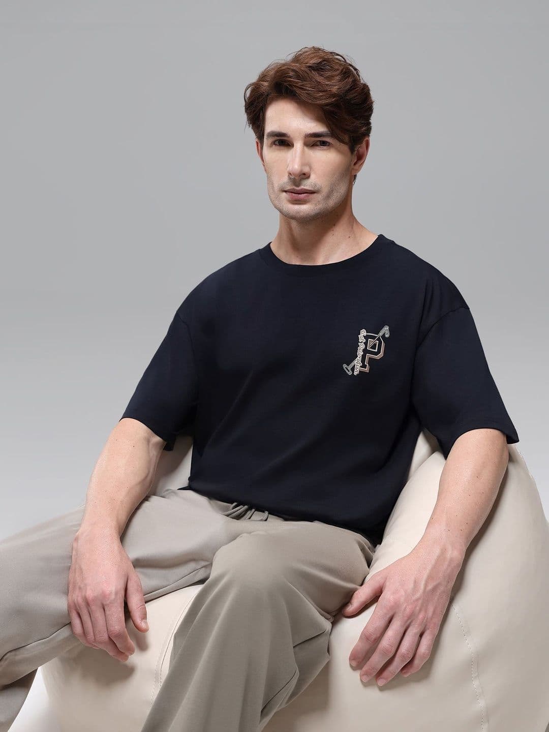 U.S. Polo Assn. Printed Cotton Round Neck Regular Lounge Tshirts - view 1